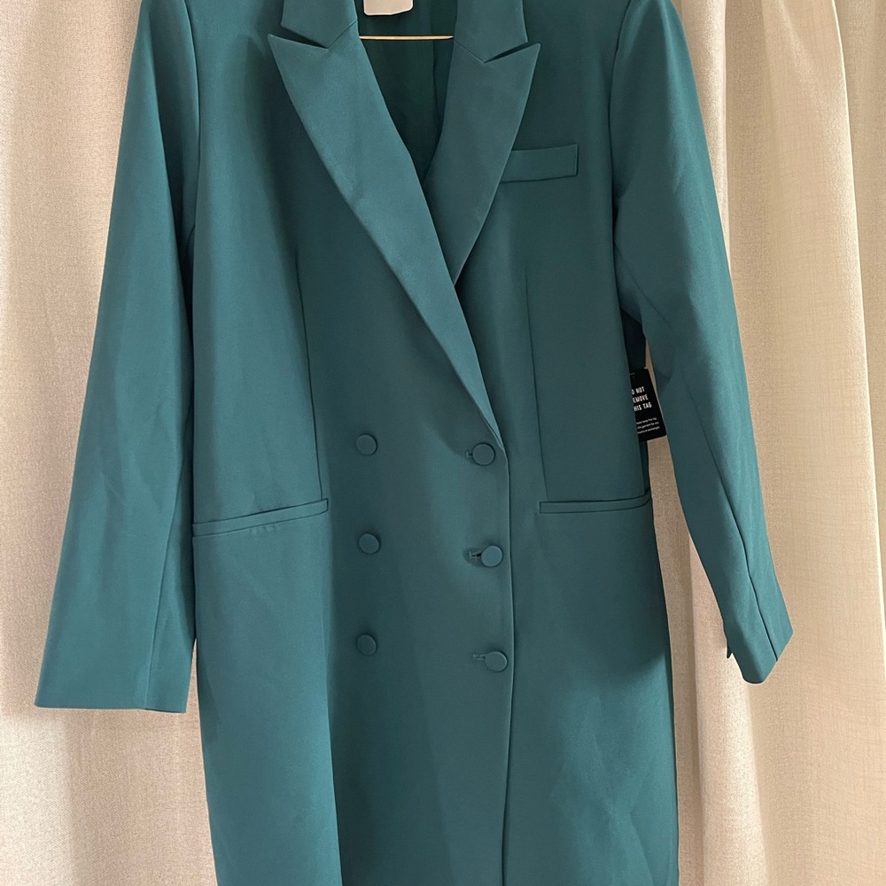 Express Teal Women's Blazer - Picture 2 of 12